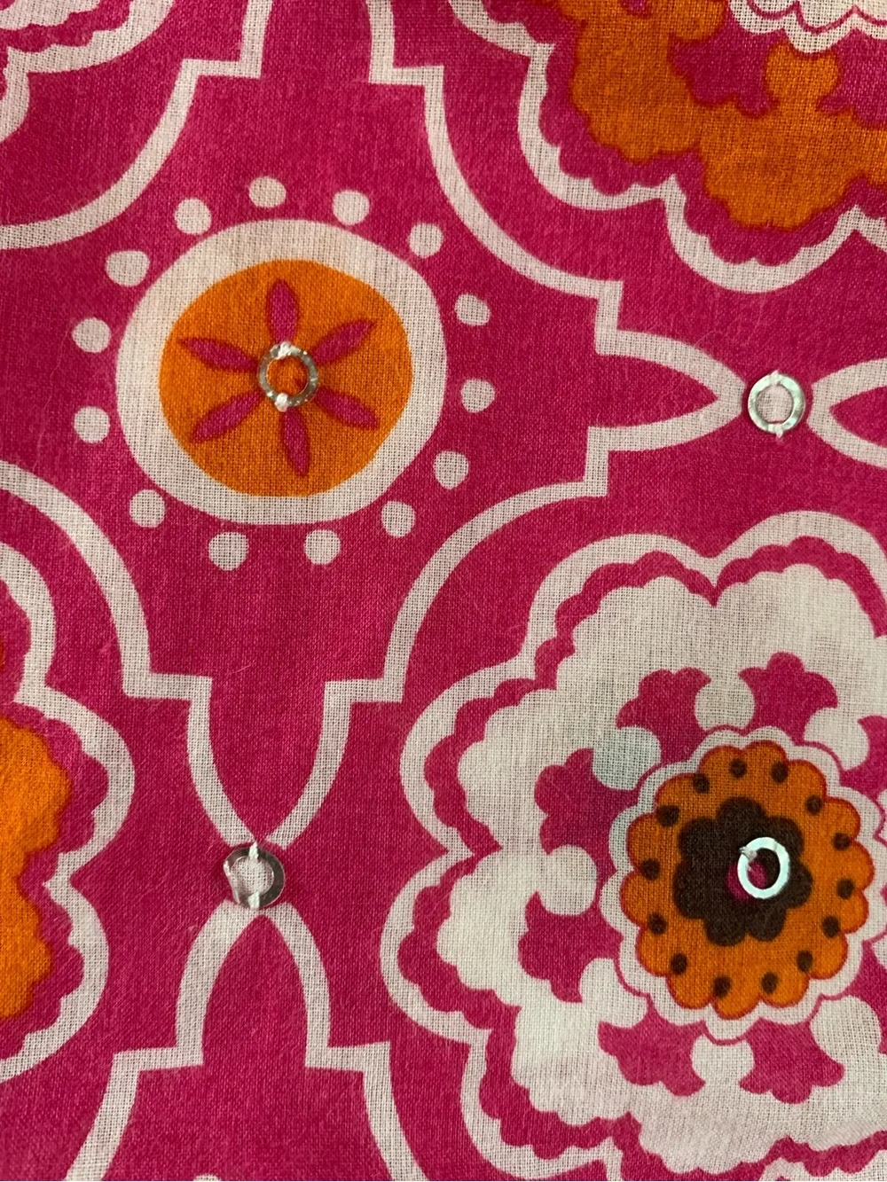 Tory Burch Cotton Paillette Geometric Mandala Tunic Size 8